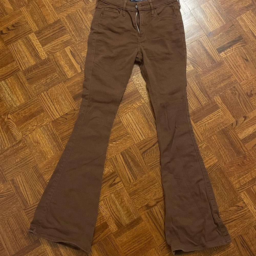 Brown Flared Pants